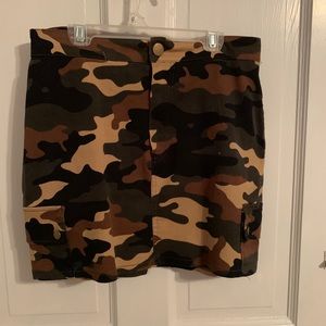 Camo Jean Skirt